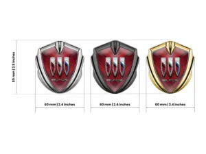 Buick Emblem Silicon Badge Racing Look Glossy Finish